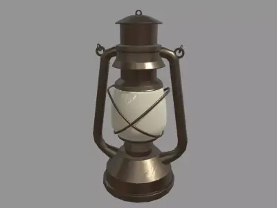 Old Lamp 01 Low-poly 3D model