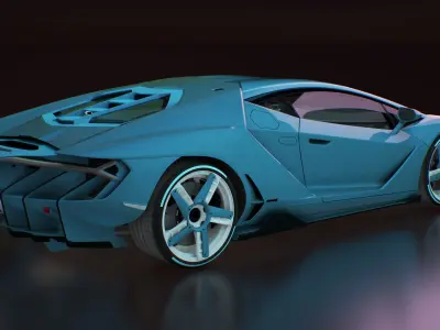 Generic Modern Dynamic Future Racing Supercar 3D model
