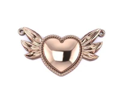 The SET HEART Jewelery 3D printed model 3D print model