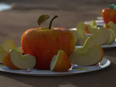 Apples collection 7 type Apples 3D model