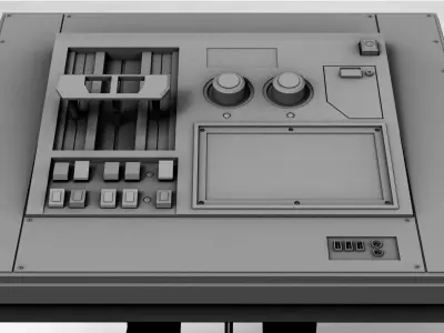 Sci-Fi Computer Panel Engineering Science Lab Environment 3D model