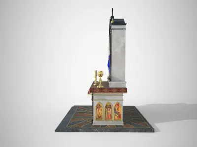  Altar shrine with the Madonna and Child 3D model