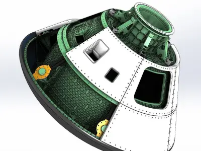 NASA Orion - Artemis Crew Capsule Structure - 17 Detailed Parts 3D print model