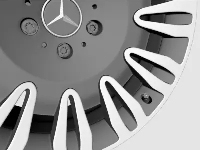 Wheels mercedes maybach S 3D model