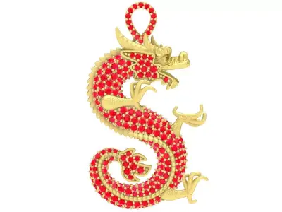 Luxury Chinese Dragon S Pendant Jewelry 3D Model 3924 3D print model