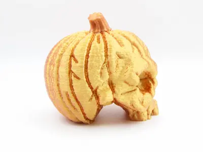 Pumpkin Skull - V2 3D print model