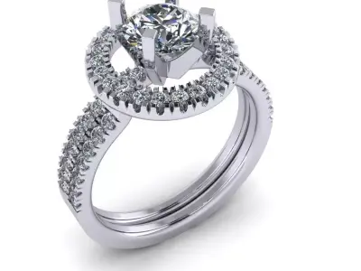 stackable wedding engagement ring 3D print model Free 3D print model