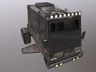 Cartoon Sci Fi Car With 2 Texture Low-poly 3D model