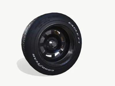 Rally wheel Eagle F1 Low-poly 3D model
