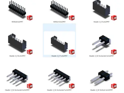 Comprehensive Range of Electronic Components 3D print model