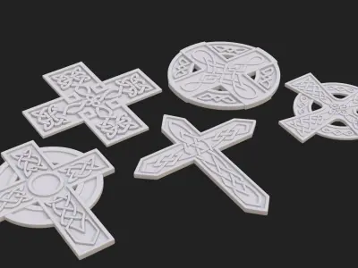 Celtic cross 3D model