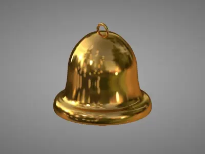 Golden Bell Low-poly 3D model