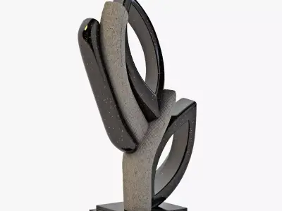 Dot Art Abstract Sculpture 3D model