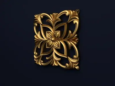 Classic decor ornament v-3D model 49 3D model