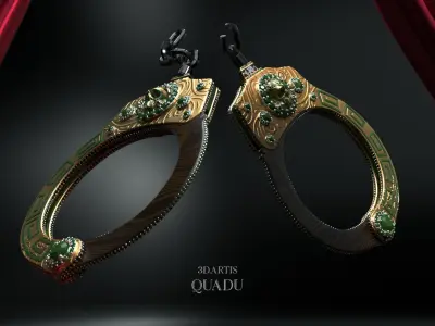 Handcuffs luxury  3D model
