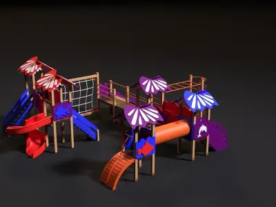 Childrens play complex 3D model