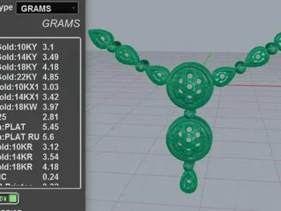 Elegant Round Diamond Necklace 3D print model
