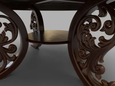 Antique Semarang Table 3D model