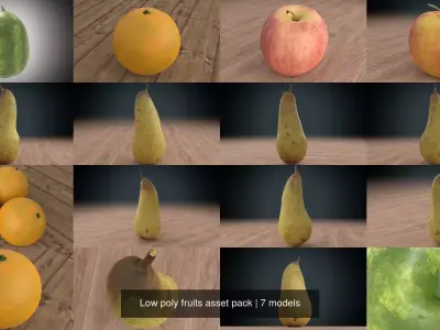 Low poly fruits asset pack 3D Model Collection