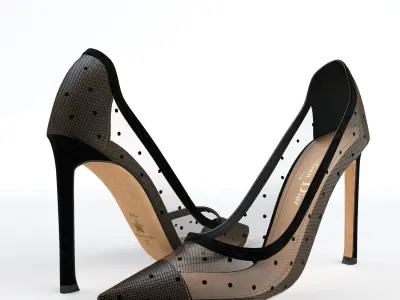 Dior D-Moi Tulle 105mm Pumps 3D model