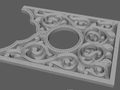 Central decor ornament for furniture 3D model 584