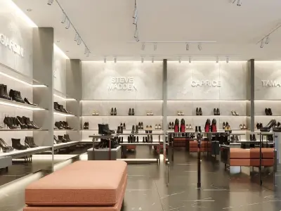 Shoes Store 3D Model Interior Scene 3D model