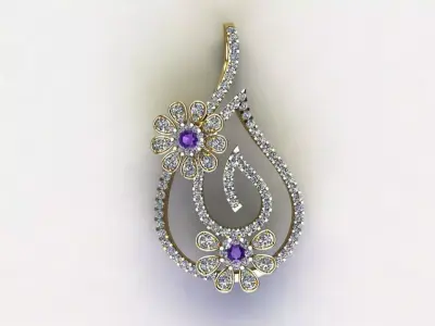 lovely pendant look like flower cad file 3D model