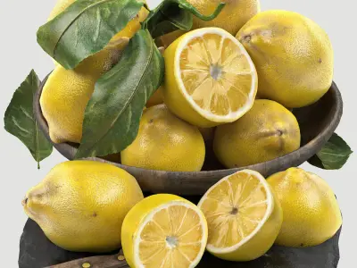 fruit set collection 04 3D model