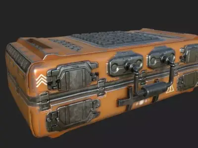 SciFi Case Low-poly 3D model Free low-poly 3D model