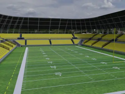 American Football Stadium Low-poly 3D model purchase