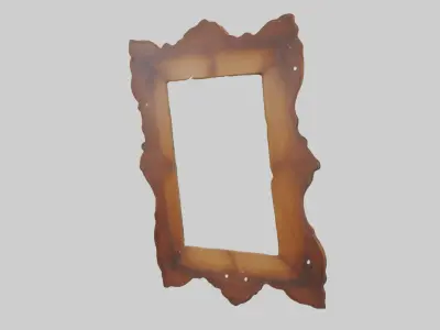 Wooden picture frame Low-poly 3D model