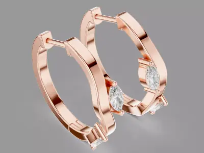 Diamond Hoops  3D print model