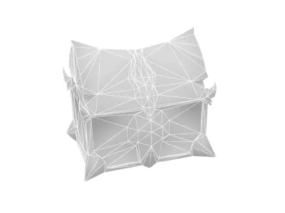 Demonic Treasure Chest Dark Ritual Treasure Box Low-poly 3D model