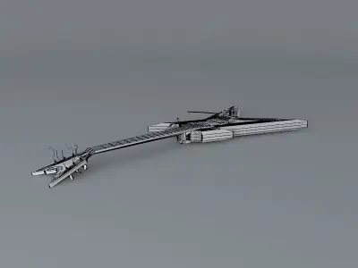 Dean Razorback 255 Dimeslime guitar Free 3D model