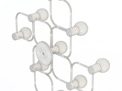 Italian Leola Flush Mount Chandelier 3D model