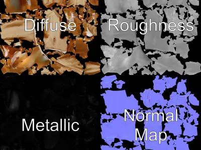 Tattered Vintage Shirt Model Pack Low-poly 3D model