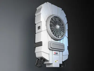 Ventilation fan 03 Low-poly 3D model