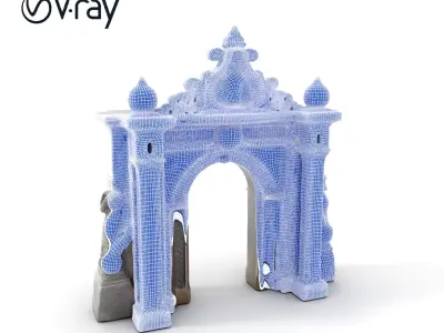 Ornate Historical Arch Model Pack Low-poly 3D model