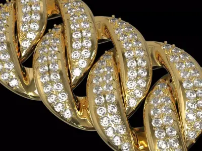 MIAMI CUBAN LINK CHAIN BRACELET OR NECKLACE 3D print model