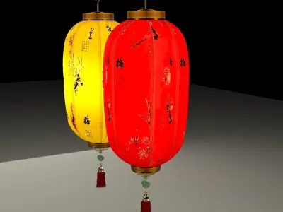 Chnese red lantern 3D model