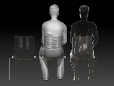 spectator at sports stadium boy 2 3D print model