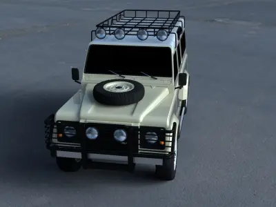 Land Rover Defender 110 Station Wagon exterior 3D model