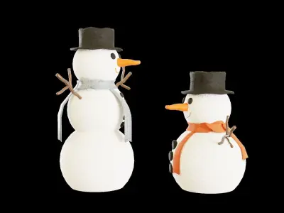FREE Snowman Christmas and New years thank gift Free 3D model