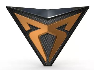 cupra logo 3D model