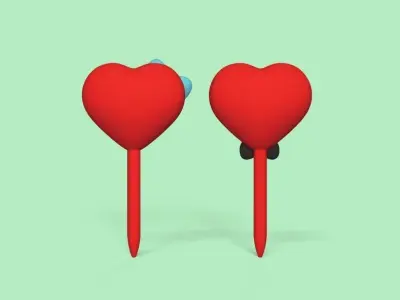 Heart Topper 3D print model