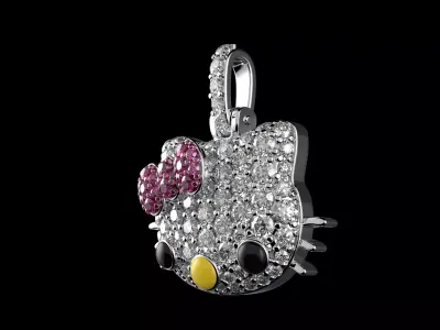 Hello Kitty Pendant 3D print model