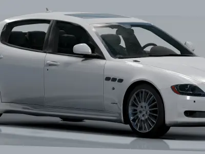 Maserati Quattroporte - Photorealistic Low-poly 3D model