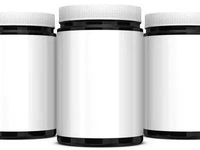 Plastic Bottle With Cover 3D model