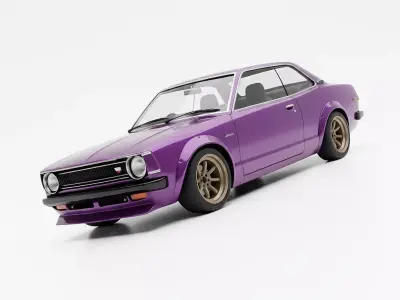 Toyota Corolla Levin coupe TE37  Low-poly 3D model