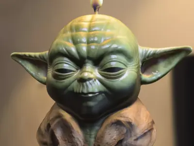 Yoda candle decorative Low-poly 3D model